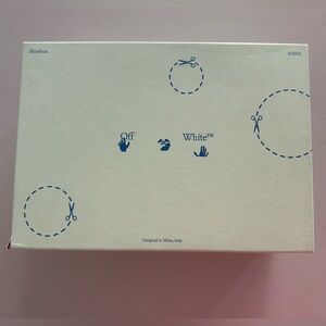 Off-white empty shoe box